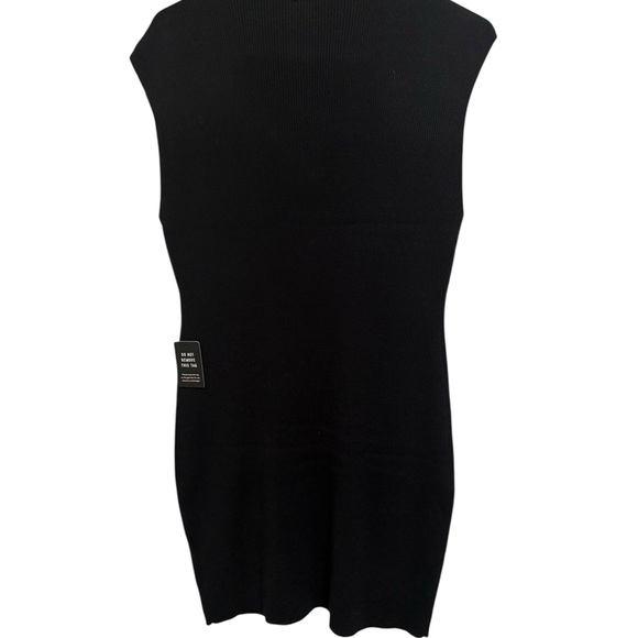 Express Black Ribbed Mini Dress - Picture 5 of 8